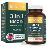 Niacin Vitamin B3 Complex - With Thiamine B1 & Alpha-Lipoic Acid
