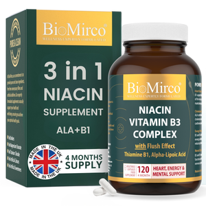Niacin Vitamin B3 Complex - With Thiamine B1 & Alpha-Lipoic Acid