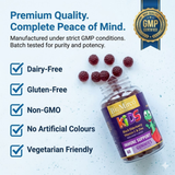 Kids Black Elderberry, Vitamin C & Zinc Gummies - Triple Immune Support