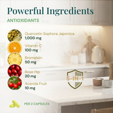 High Strength Quercetin Complex - With Vitamin C, Bromelain, Rose Hip & Acerola