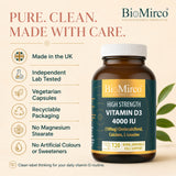 High Strength Vitamin D3 4000IU - Vegetarian