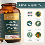 Niacin Vitamin B3 Complex - With Thiamine B1 & Alpha-Lipoic Acid