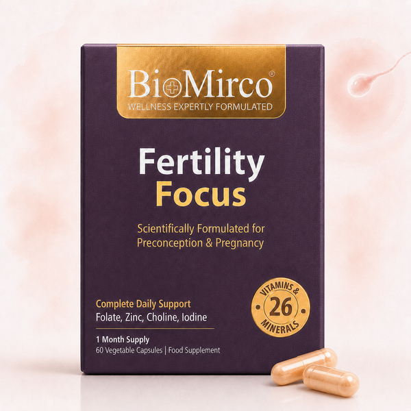 Fertility Focus - 200mg CoQ10 + 533µg Active 5-MTHF Folate