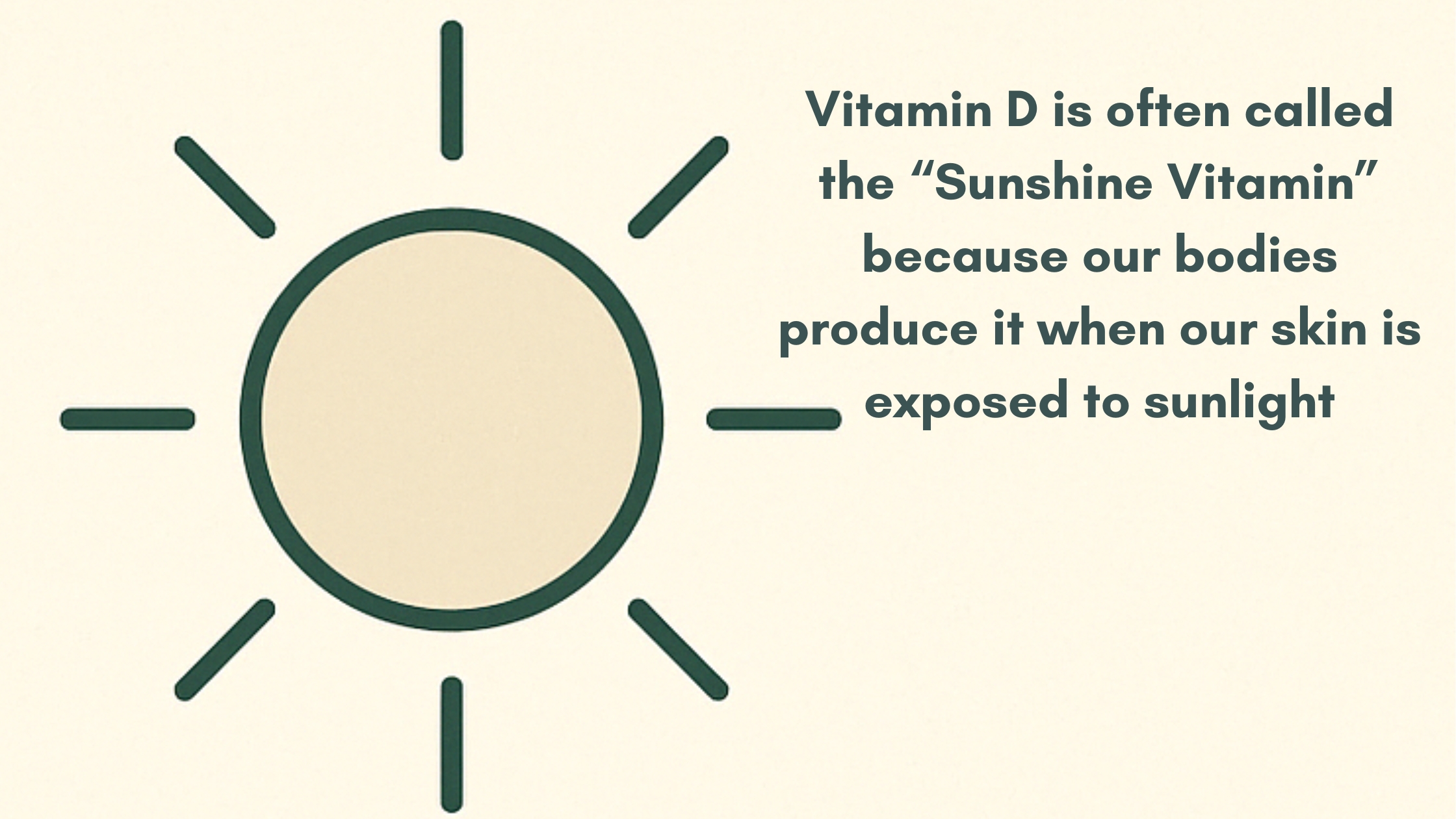 Desciption of Vitamin D and why it is the Sunshine Vitamin