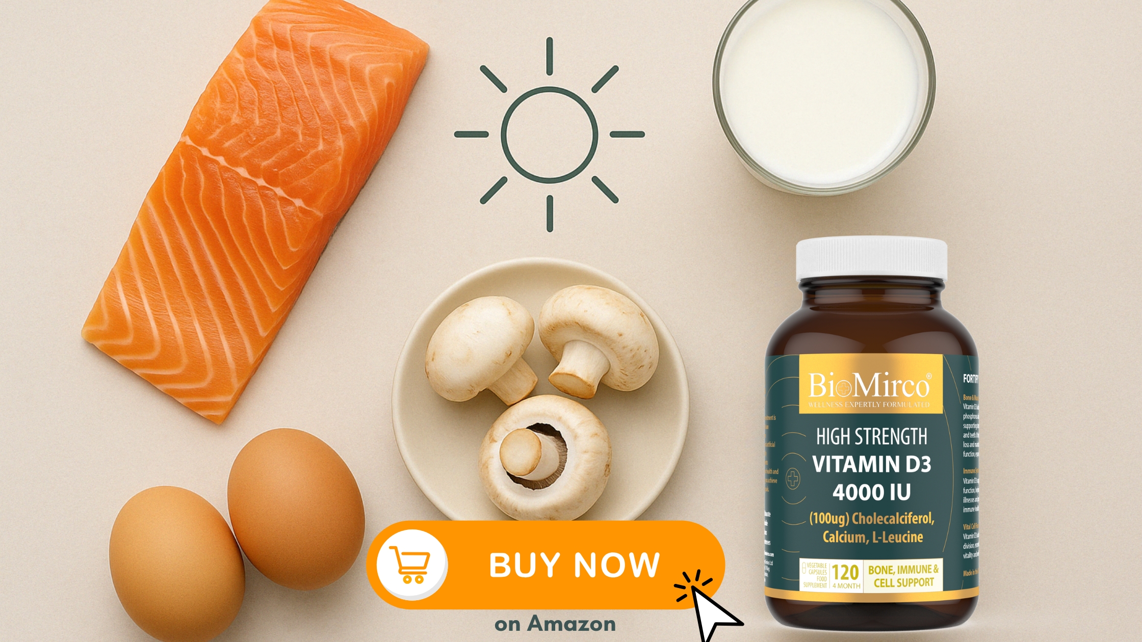 Great food options and Vitamin D Supplement