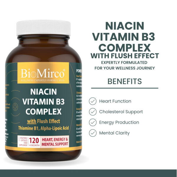 Niacin Vitamin B3 Complex with Flush Effect - Image 3