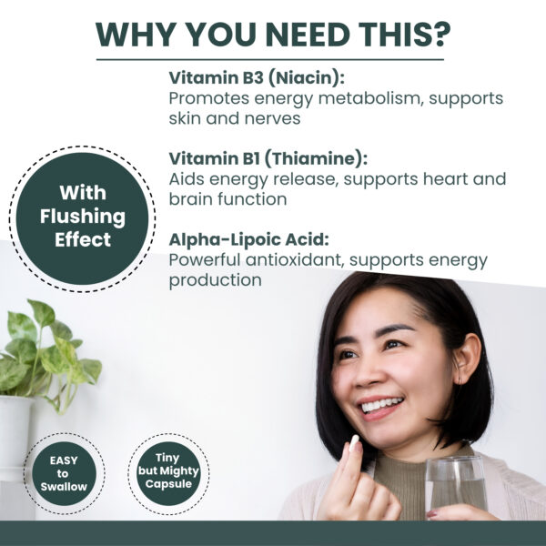 Niacin Vitamin B3 Complex with Flush Effect - Image 5