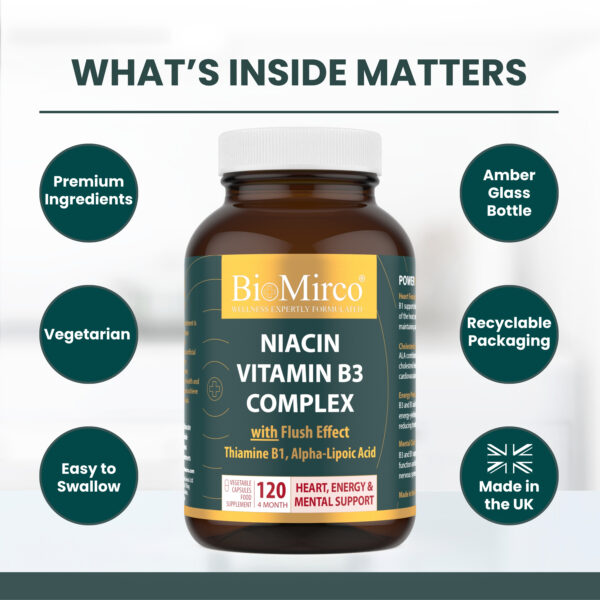 Niacin Vitamin B3 Complex with Flush Effect - Image 7